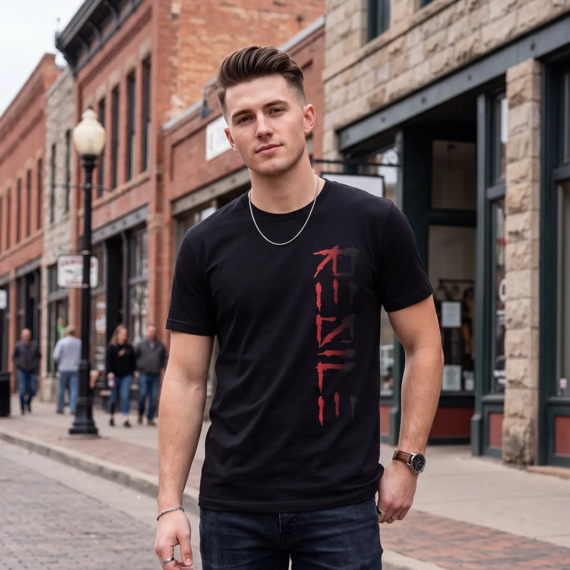 Softstyle Unisex Resile Red Vertical Logo T-shirt