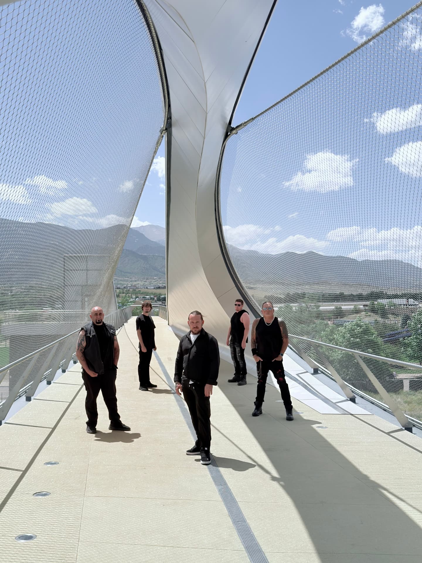 Resile band photo on the Park Union Bridge in Colorado Springs